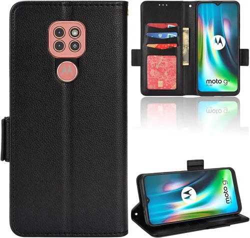Miniatura 10 de Funda de piel sintética compatible con Motorola Moto E22 4G, funda de piel sintética compatible con Motorola Moto E22i 4G, color negro