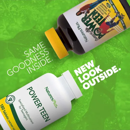 Miniatura 2 de NaturesPlus Source of Life Power Teen - 180 tabletas vegetarianas - Multivitamínico adolescente con minerales y alimentos integrales para el enfoque
