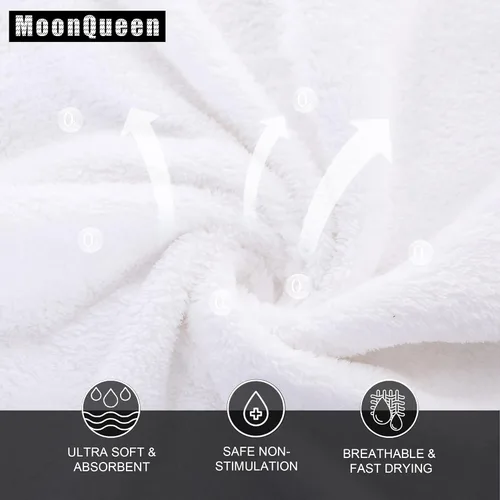 Miniatura 2 de MOONQUEEN Juego de 24 toallas ultrasuaves de alta calidad, 12 x 12 pulgadas, secado rápido, ropa de baño de terciopelo coral altamente absorbente