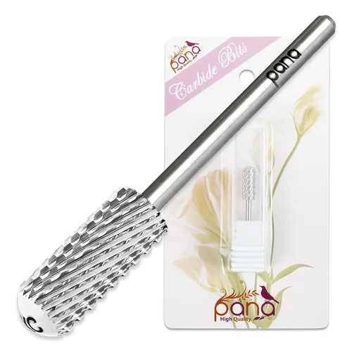 Miniatura 15 de PANA - Broca de carburo de seguridad de 3/32 pulgadas con cabezal grande de punta redonda y lisa para la eliminación de esmalte en gel y acrílico
