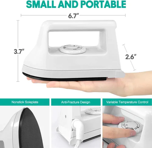Miniatura 2 de Kit de Prensa de Calor Mano de Hierro para Manualidades Mini KPX, Prensa de Calor Mano Práctica Portátil con Alfombrilla de PVC, Accesorios de Base