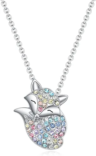 Dinosaurio caballo unicornio lama zorro colibrí sirena flamenco lobo regalos para niñas y mujeres collar de animales para niñas joyería de