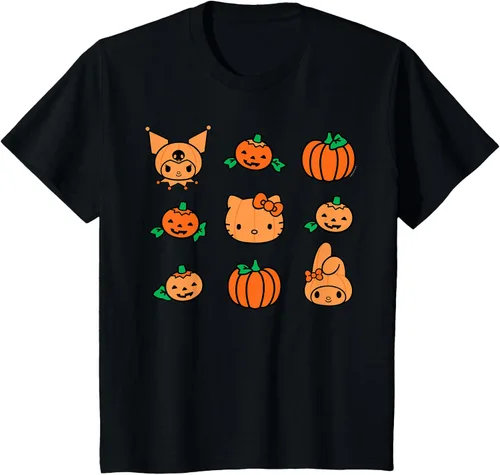 Miniatura 27 de Camiseta de Halloween Hello Kitty My Melody Kuromi Pumpkins