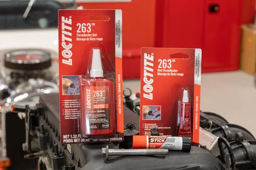Miniatura 2 de Loctite 263 Fijador de roscas automotriz rojo – Fijación de roscas de alta resistencia, aplicaciones de uso general, tolerante al aceite