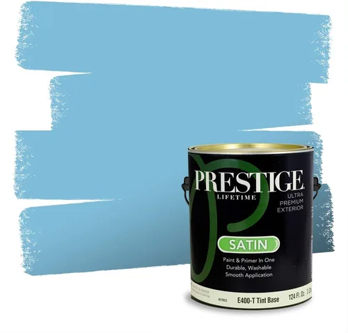 Miniatura 1607 de Pintura Exterior + imprimación PRESTIGE, todo-en-uno, 1 galón, acabado mate, color comparable al Valspar* Royal Gray* VS151-Gris real