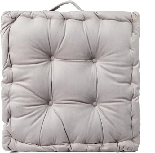 Miniatura 16 de Cojines cuadrados para asiento de suelo, cojín de asiento de silla de tatami de color sólido con asa, cojín de terciopelo portátil grueso para yoga