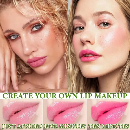 Miniatura 6 de 5 lápices labiales con aloe vera que cambia de color para mujeres, brillo labial hidratante de larga duración, bálsamo tintado, lápiz labial que