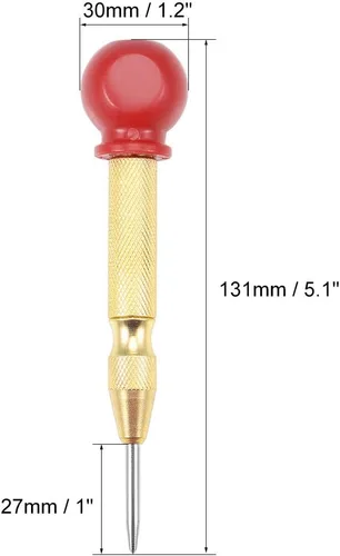 Miniatura 2 de uxcell Herramienta manual automática de impacto ajustable de 5 pulgadas para metal y madera, plástico, acero Cr-V con caja de latón