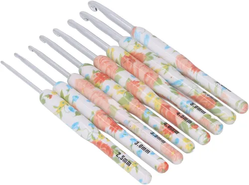 Miniatura 8 de Juego de ganchos de ganchillo, kit de impresión de ganchillo, herramientas OPP de aluminio, juego de 8 piezas de ganchillo Sewin, bolsa