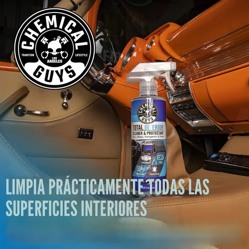 Miniatura 6 de Chemical Guys Limpiador y protector total de interiores, 16 onzas líquidas + paquete de 3 toallas de microfibra