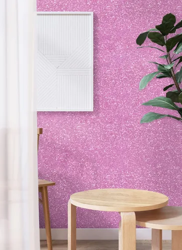 Miniatura 7 de Kitico Papel tapiz rosa con purpurina para despegar y pegar, papel decorativo autoadhesivo para decoración de bricolaje, 17.7 x 118.1 pulgadas