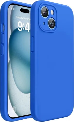 Miniatura 258 de Miracase Funda diseñada para iPhone 13, con protector de pantalla de vidrio templado, forro de microfibra suave antiarañazos, funda de goma