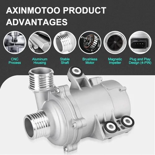 Miniatura 4 de Bomba de agua refrigerante de motor eléctrico con pernos 11517597715 11517571508 Reemplazo para B-MW X1 2013-2015, 320i 2013-2018, 320i xDrive