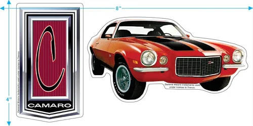 Miniatura 3 de Chevy Camaro Vintage Car Logo GM Collection T Shirt and Stickers