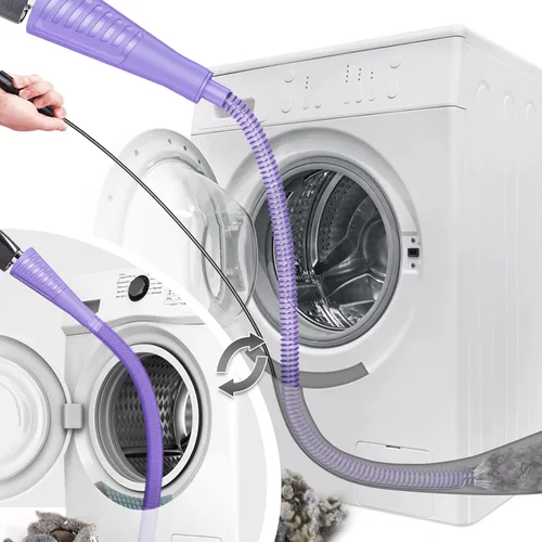 Sealegend 2 Pack Kit de limpiador de ventilación para secadora, accesorio de manguera de aspiradora, kit de limpiador de pelusa para secadora, Morado