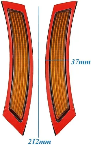 Miniatura 4 de 2 unidades para E92 E93 Serie 3 2P 2007-2013, reflector de parachoques delantero lateral con lente ámbar