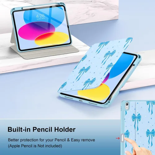 Miniatura 4 de Supveco Funda para iPad (A16) de 11ª generación de 11 pulgadas (2025), iPad de 10ª generación de 10.9 pulgadas (2022) con soporte para lápiz, funda