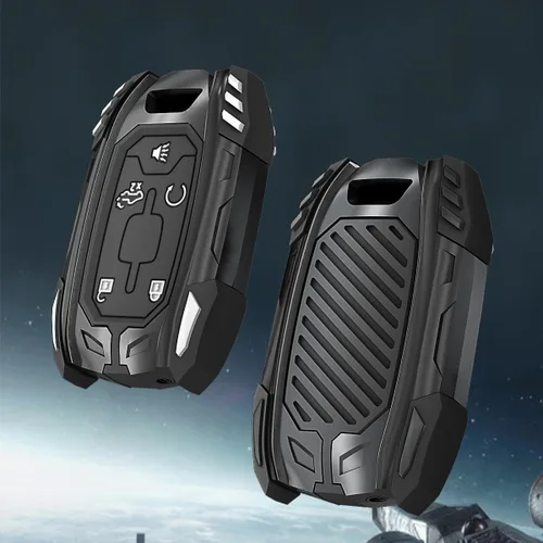 Miniatura 6 de Egreat Funda para llavero de aleación de zinc para GMC Sierra, Chevy Silverado 1500 2500HD 3500HD 2023 2022 2021 2020 2019, funda para llavero