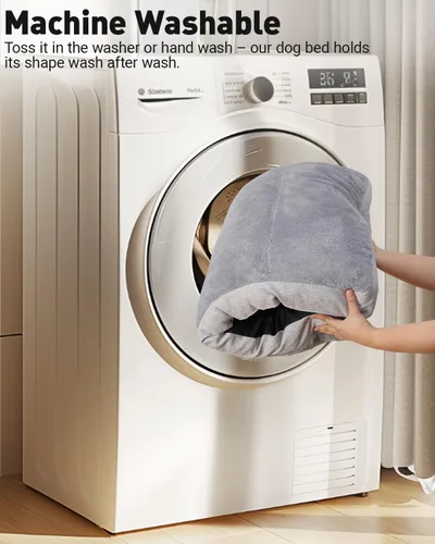 Miniatura 6 de NUPIDA Cama Lavable para Perros Extra Grandes, Cama de Jaula XXL Cojín de Perrera para Mascotas de Felpa con Fondo Antideslizante, Tapete para Gris