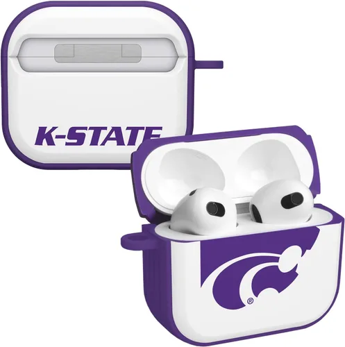 Miniatura 33 de Affinity Bands Kansas State Wildcats HDX Case Cover Compatible with Apple AirPods Gen 1 & 2 (Paint Stripe)