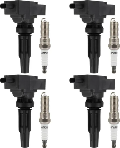 Miniatura 26 de ECCPP UF350 4 bobinas de encendido con 4 bujías de iridio 5018 para Nissan 2002 2003 2004 2005 2006 Sentra Altima 2.5L L4, 2006-2008, para Infiniti