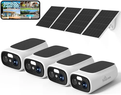 Miniatura 10 de Rraycom 2.5K Cámaras de seguridad solar inalámbricas para exteriores, sistema de cámara de seguridad alimentado por batería solar WiFi 2.4/5Ghz