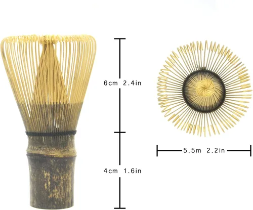 Miniatura 7 de ELITEA Batidor Matcha de calidad de bambú púrpura Chasen hecho a mano para ceremonia de té Matcha