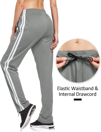 Miniatura 3 de BALEAF Pantalones deportivos para mujer, pantalones deportivos para correr, bolsillos con cremallera, pantalones deportivos para calentar, casuales