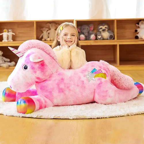 Miniatura 14 de EARTHSOUND Juguete de peluche con diseño de conejo gigante, conejo de 23 pulgadas de tamaño grande, juguetes suaves de tamaño jumbo, lindo y enorme