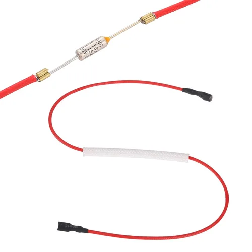Miniatura 10 de MECCANIXITY Fusible de temperatura universal para olla arrocera, 168.8 °F 10 A 250 V Fusible térmico de metal con ambos terminales de fibra