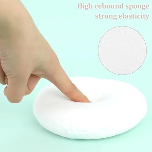 Miniatura 3 de 1 paquete de 1 soplete grande de 5 pulgadas para polvo facial, ultra suave, lavable, suelto, esponja de mezcla redonda, esponja para ajustar