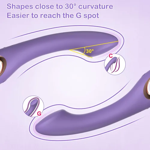 Miniatura 6 de FBAUMSX Vibrador de punto G - Juguetes sexuales - Vibrador curvo ergonómico para clítoris, punto G y estimulador anal, juguetes para adultos con 10