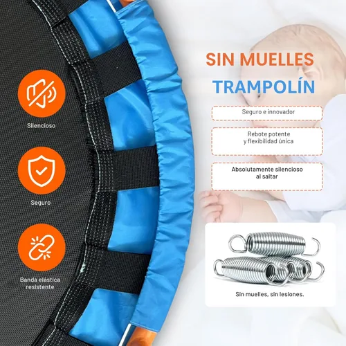 Miniatura 4 de Ativafit - Pequeño trampolín de 36 pulgadas para niños de 2 a 6 años, plegable, para interiores y exteriores, con asa de espuma, cubierta acolchada