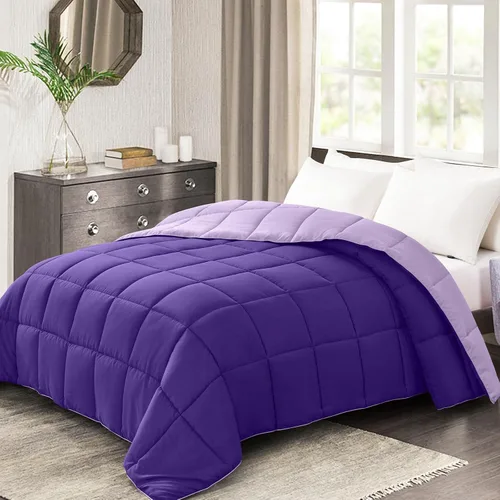 Miniatura 25 de Homelike Moment Edredón tamaño King – Inserto de edredón púrpura, relleno alternativo de plumón, cama tamaño King, ropa de cama ligera, acolchada