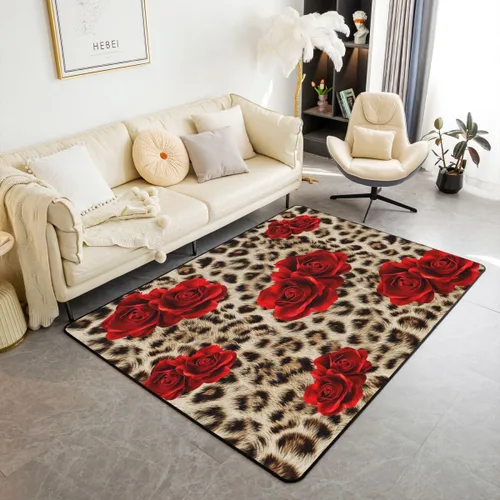 Miniatura 9 de Erosebridal Alfombra de área de cactus para niños y niñas, color negro y gris, alfombra de sala de estar, 3 x 5 pies, alfombra de plantas