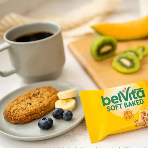 Miniatura 10 de Bizcochos para el desayuno BelVita, cocidos al horno, pan de plátano, caja de 5 recuadros, 8.8 onzas (paquete de 6 unidades).