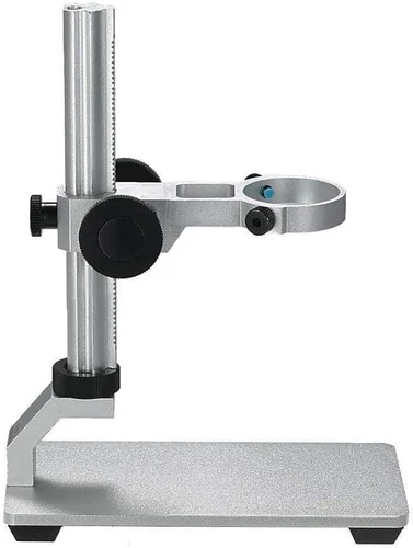 Miniatura 7 de Microscopio digital de mano Jiusion WiFi USB, endoscopio de aumento inalámbrico de 50 a 1000x, cámara 4K 3840x2160P, 8 LEDs con soporte de metal Gris