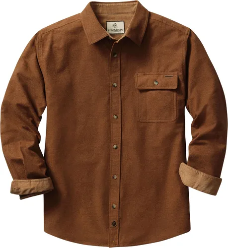 Miniatura 19 de Legendary Whitetails Camisa de franela de manga larga con botones para hombre, 100% algodón