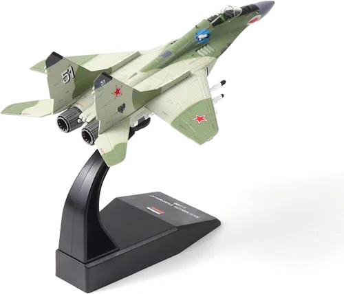 NUOTIE 1/100 MIG-29 Fulcrum Metal Fighter Model Kit de simulación militar modelo de avión aleación militar pre-construcción adornos adecuados para