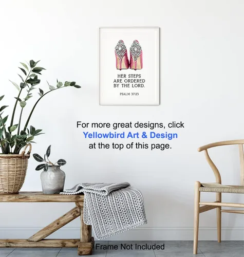 Miniatura 6 de Arte de pared de las Escrituras – Arte de pared con versículo bíblico religioso glamoroso – Arte de Dios – Citas inspiradoras – Decoración