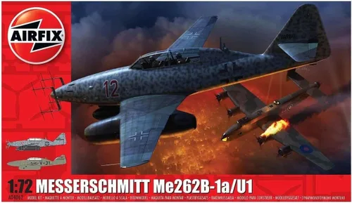 Miniatura 9 de Airfix Messerschmitt Me 262B-1a 1:72 Kit de modelo de plástico para aviones militares A04062