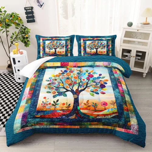 Miniatura 25 de AILONEN Lindo juego de edredón de oso tamaño individual, juego de ropa de cama Kawaii de oso de peluche marrón para niños y niñas, edredón suave