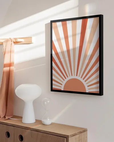 Miniatura 4 de HAUS AND HUES Sun Art Prints Decoración de pared moderna de mediados de siglo, póster de sol de terracota y arte de pared bohemio, arte de pared Sol