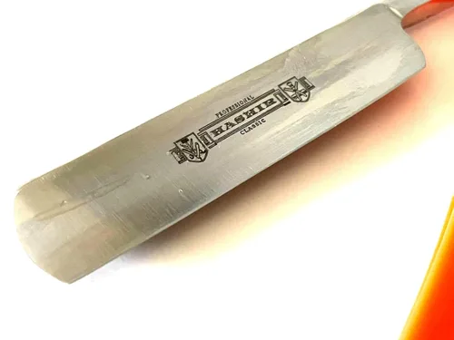 Miniatura 4 de Hombres Sólido Barbero Recta Maquinilla de afeitar Herramienta de Afeitar Depilación Hashir Marca Mango Naranja