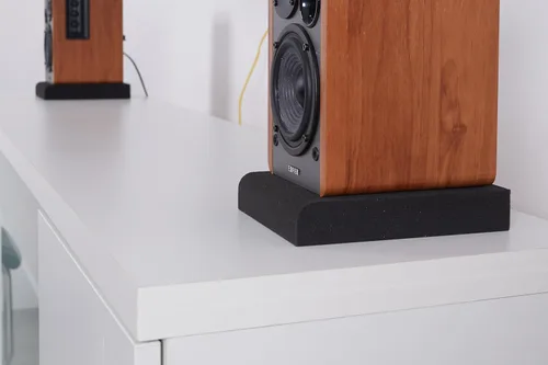 Miniatura 5 de Sound Addicted - Almohadillas de aislamiento para monitor de estudio para altavoces pequeños de 3-4.5 pulgadas, par de 2 soportes acústicos