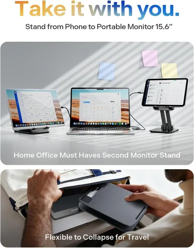 Miniatura 4 de LISEN Soporte para tableta para iPad, soporte para tablet para escritorio, accesorios de escritorio, soporte de monitor portátil para Apple iPad