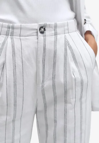 Miniatura 4 de ellos Pantalones cortos de lino para mujer, talla grande, pierna recta, talla grande