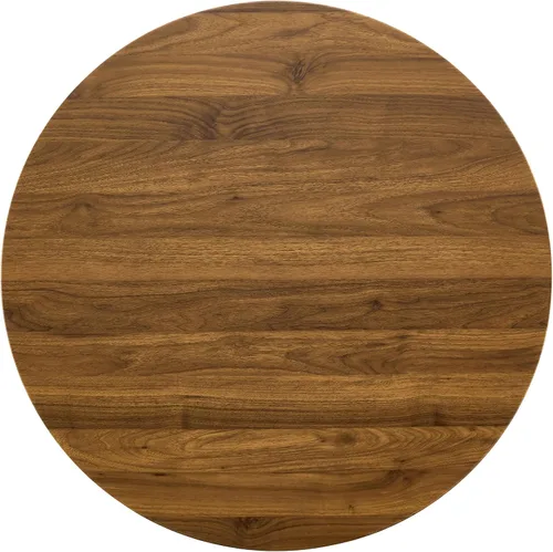 Miniatura 8 de Mesa de comedor redonda de nogal para espacios pequeños, mesas de tulipanes de 32 pulgadas con base de pedestal de metal dorado, mesa de bistró