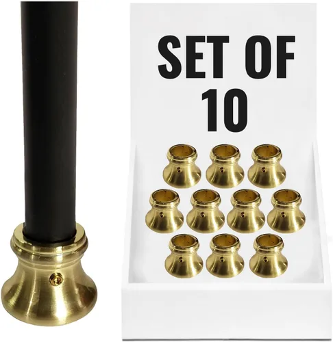 Miniatura 19 de Base plana para balaustrés delgada - para balaustres cuadrados de hierro de 1/2 pulgada - Juego de 10 (Negro satinado) - DH-SS2