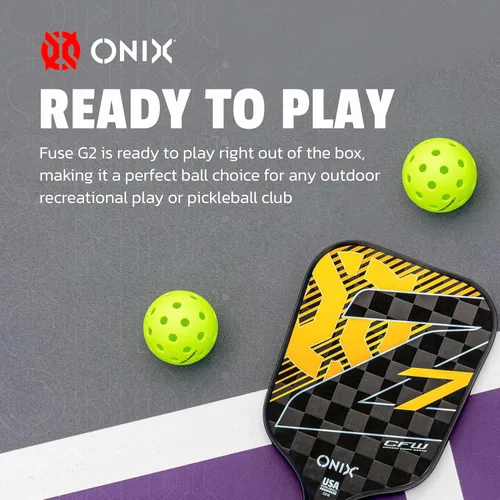 Miniatura 6 de Bolas de Pickleball Onix Fuse G2 para exterior Verde neón